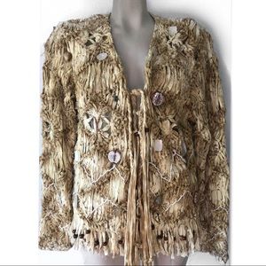 Neiman Marcus Jackets & Coats - SANDY STARKMAN RAG-COAT STONE SHELL LINEN JACKET L Neiman Marcus Jackets & Coats - SANDY STARKMAN RAG-COAT STONE SHELL LINEN JACKET L